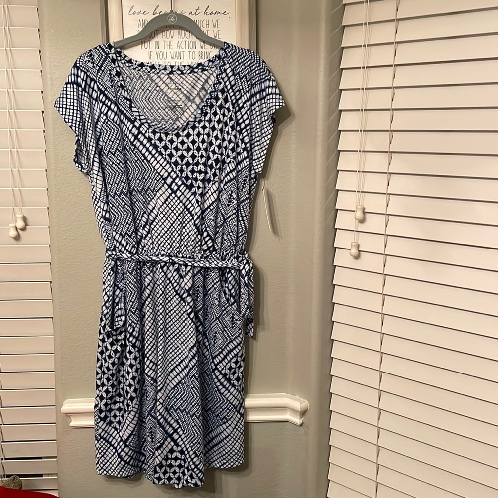Sonoma Belted Dress with pockets NWT Large